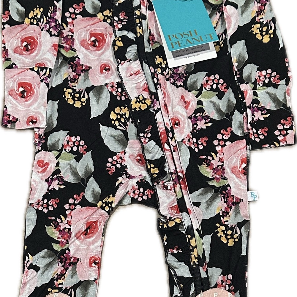 3-6 Posh Peanut Milana Ruffled Footie